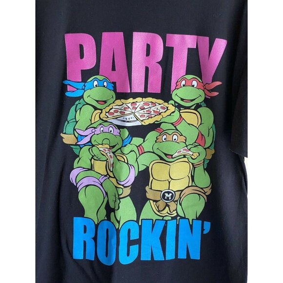 Teenage Mutant Ninja Turtles S/S T-Shirt Men's Size XL Back TMNT Party Rockin' - Picture 6 of 8